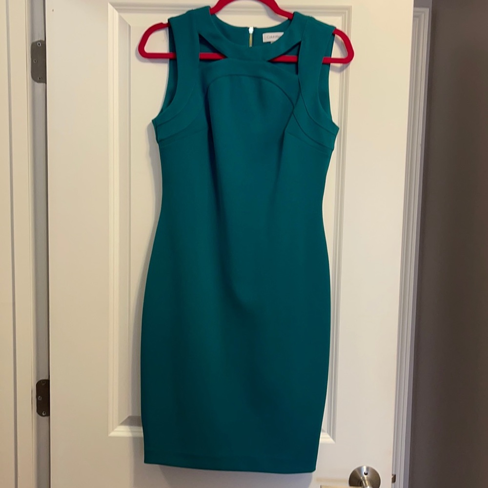 Calvin Klein teal dress